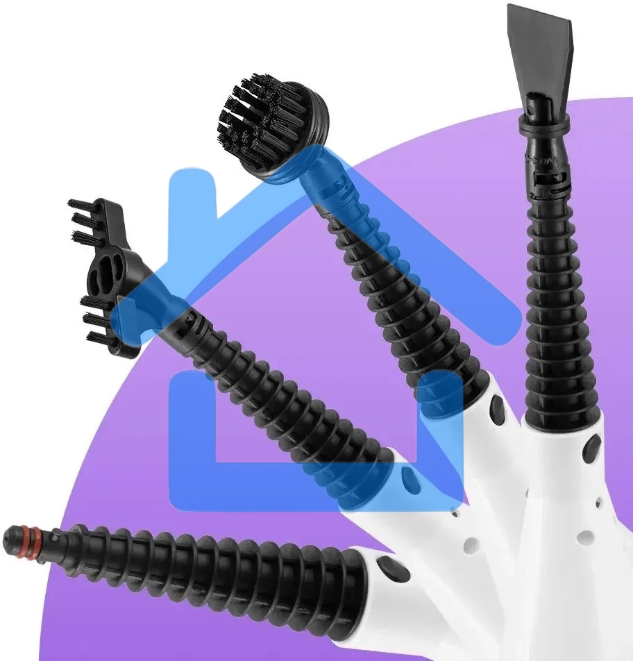 Швабра паровая Kitfort КТ-1096 белый/малиновый