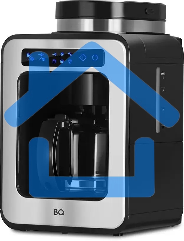 Кофеварка капельная BQ CM7000 черный/стальной, исп. кофе - зерновой/молотый, 0.6 л, 600 Вт