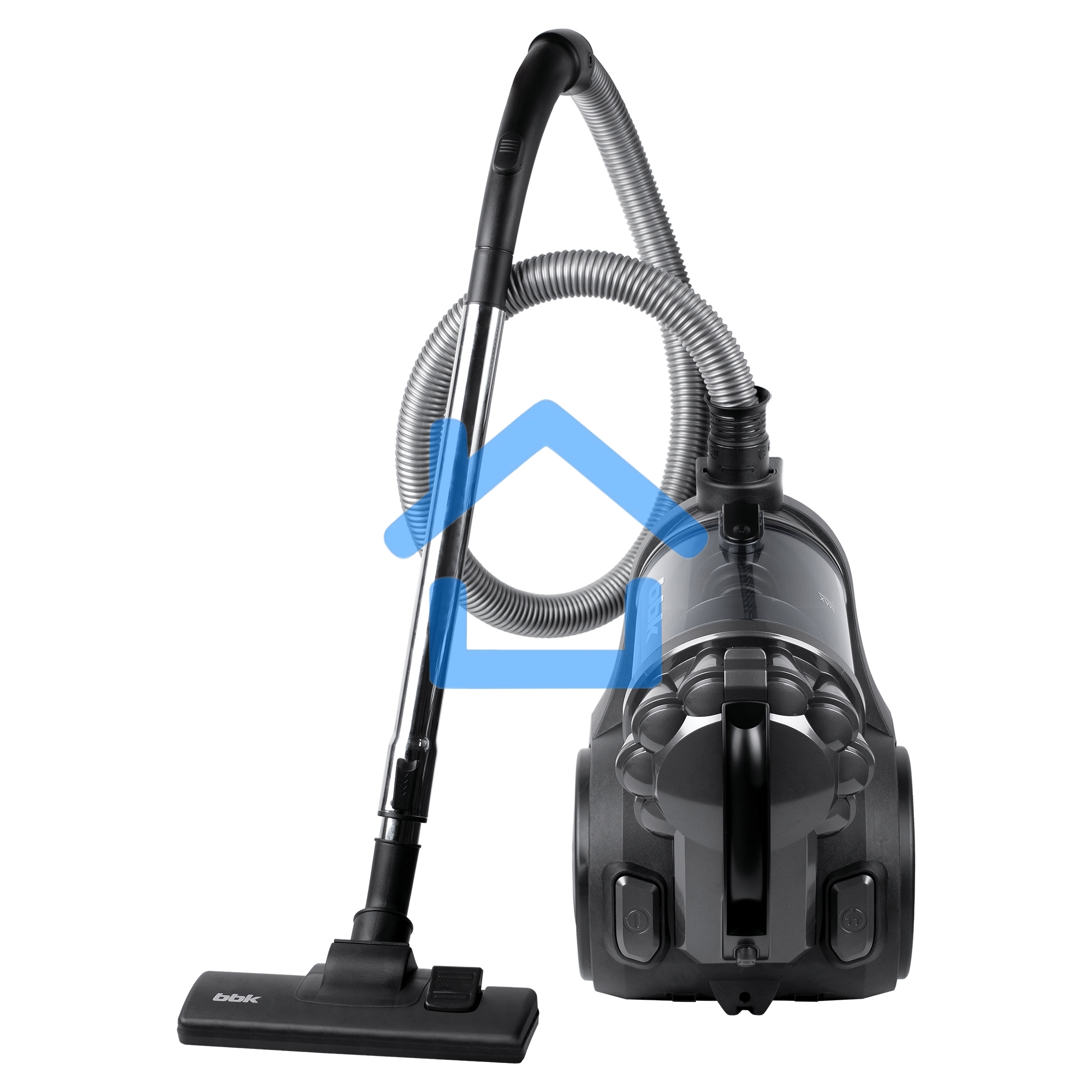 Пылесос BBK BV1505 серый/черный, 350/2000 Вт, уборка сухая, пылесборник контейнер 2 л