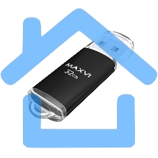 Флешка USB Maxvi MP black (FD32GbUSB20C10MP), 32Gb USB 2.0, R/W 15/5, черный