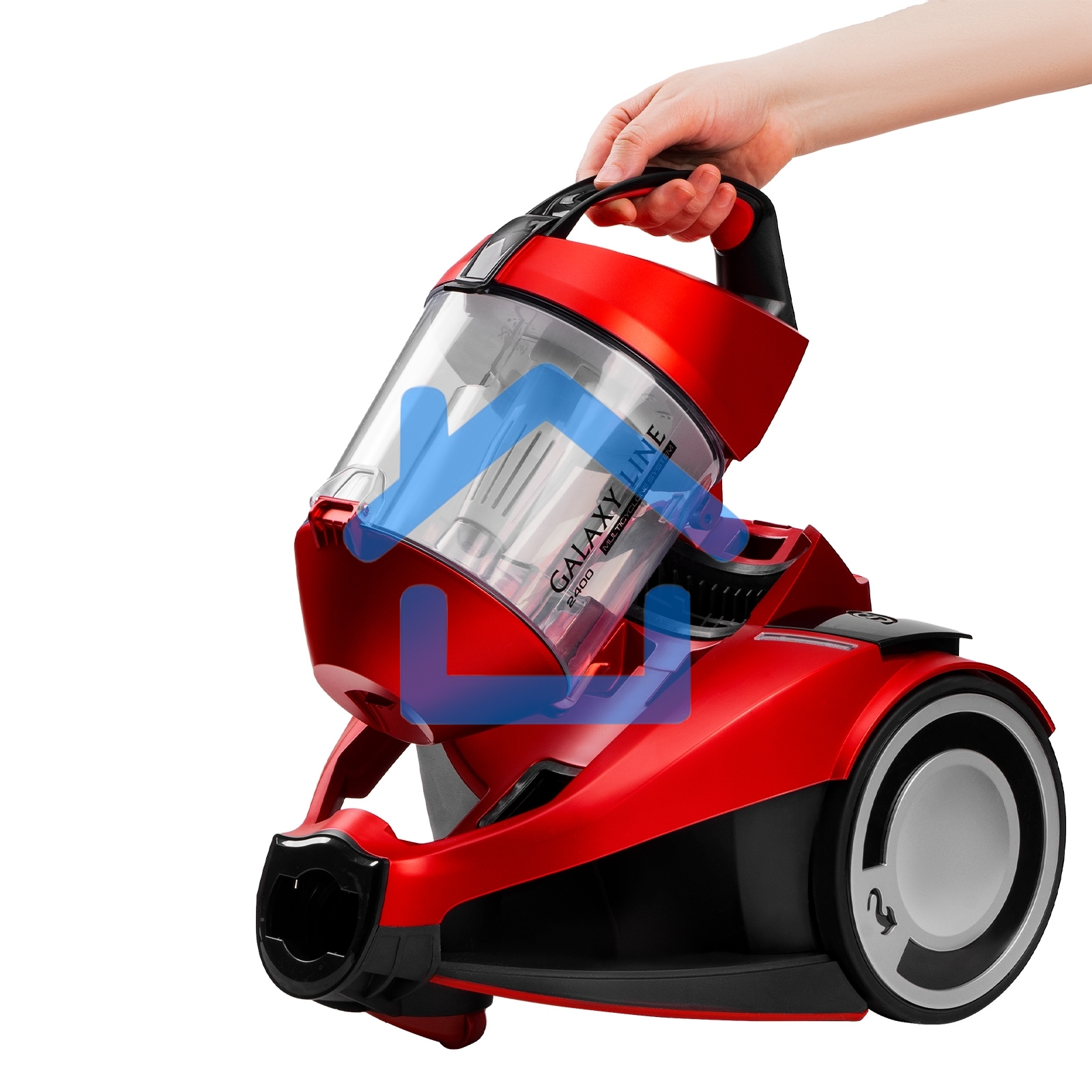 Пылесос Galaxy Line GL 6224 красный/черный, 300/2400 Вт, уборка сухая, пылесборник контейнер, 2 л