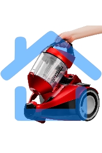 Пылесос Galaxy Line GL 6224 красный/черный, 300/2400 Вт, уборка сухая, пылесборник контейнер, 2 л