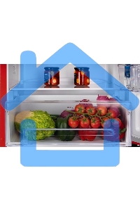 Холодильник Nordfrost NRB 161NF R красный двухкамерный 170/105 л морозилка снизу