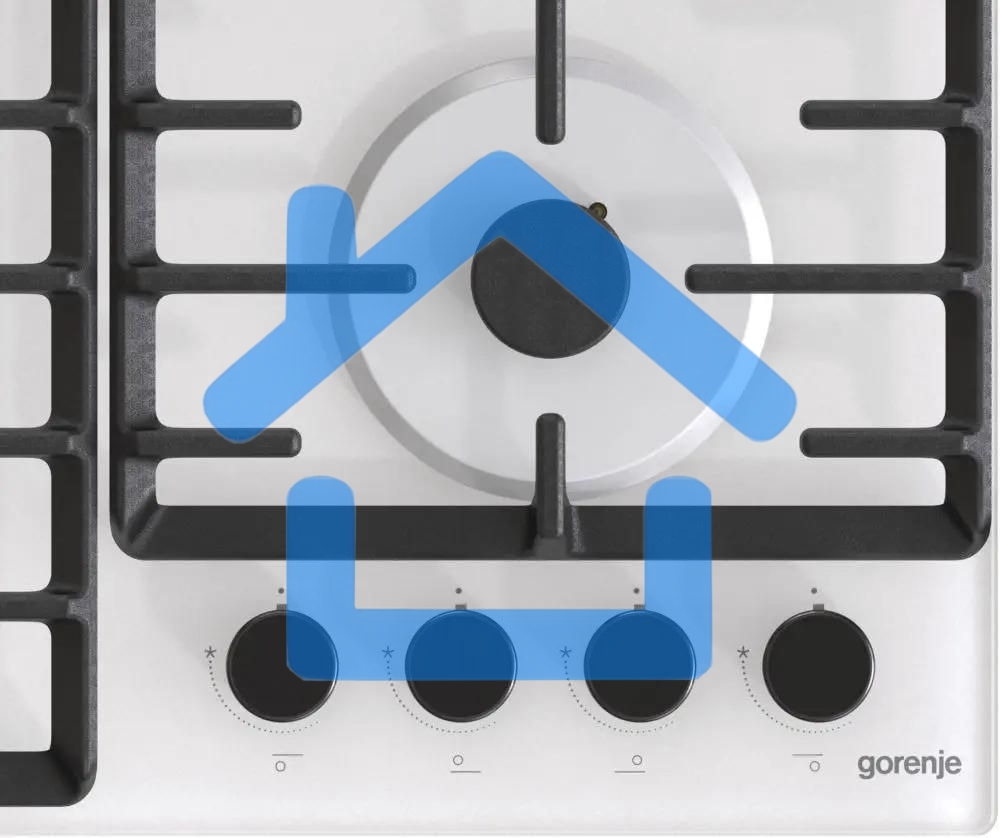Газовая варочная панель Gorenje GT642SYW, 4 конфорки, закаленное стекло, белый