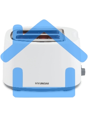Тостер Hyundai HYT-2301 800Вт белый/серый