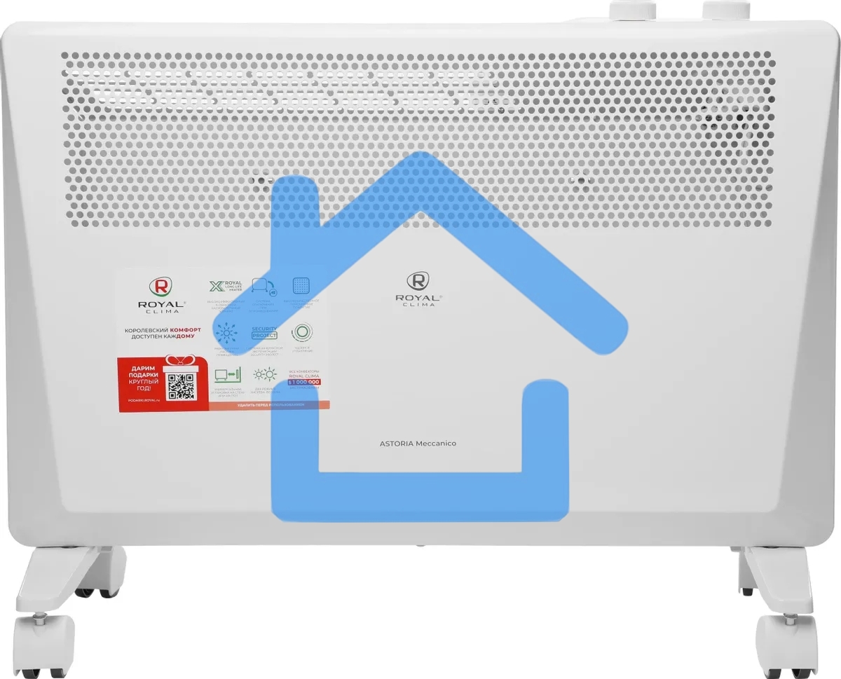 Конвектор Royal Clima Astoria Meccanico REC-AT1500M белый, 1500 Вт, 20 м2, термостат
