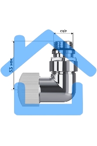 Набор термостатический трехосевой Royal Thermo Design Pro 15мм М30х1,5 (Хром)