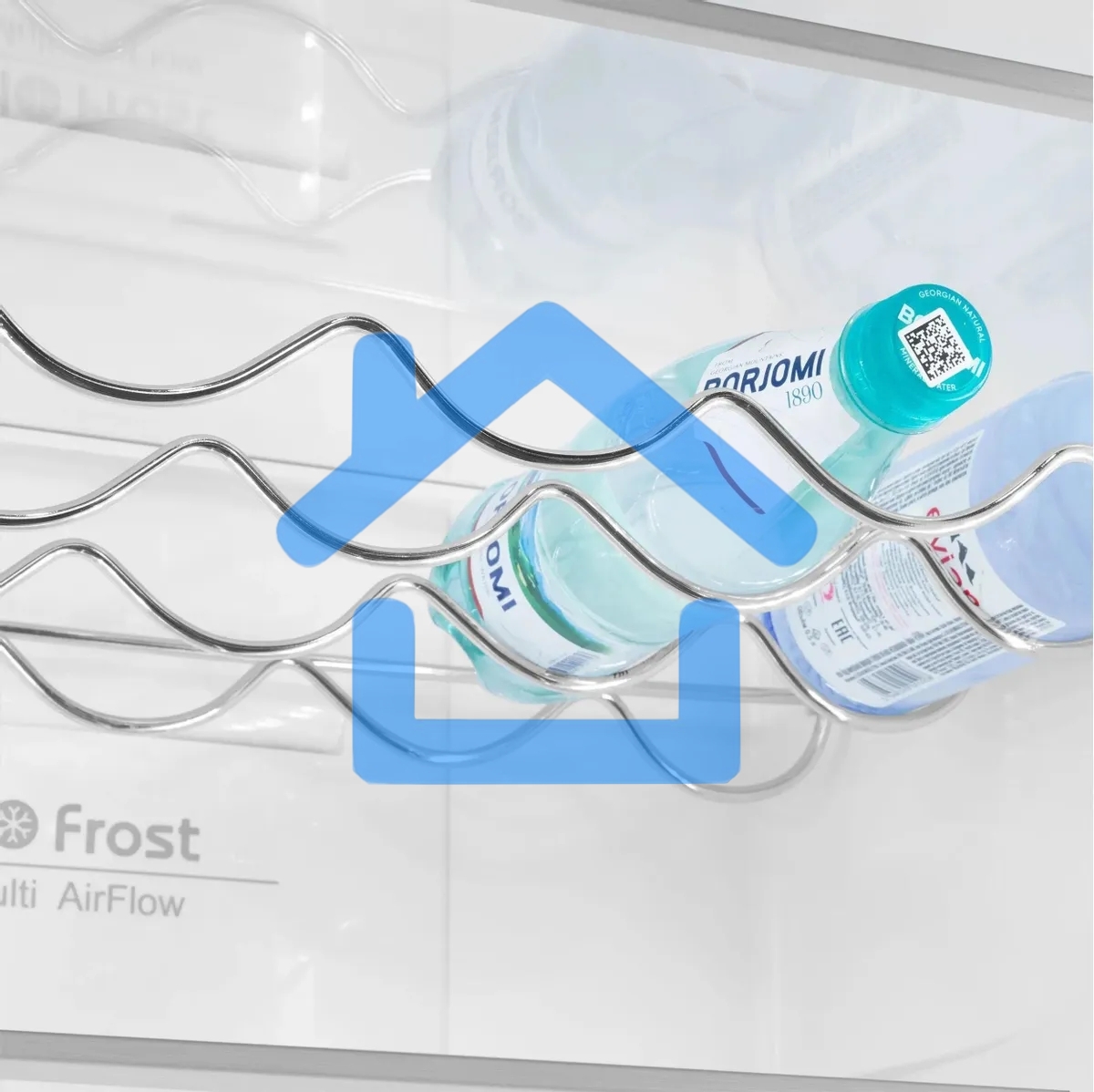 Холодильник Maunfeld MFF200NFWE белый, двухкамерный, 271/106 л, морозилка снизу, Total No Frost