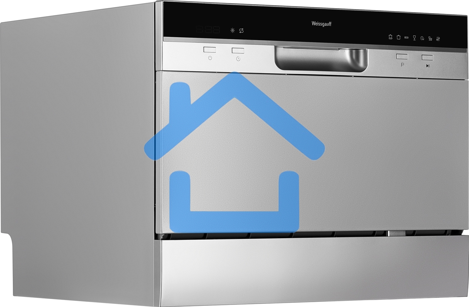 Посудомоечная машина Weissgauff TDW 4017 DS, серебристый/черный, 55 см, 6 компл., 49 дБ, класс A+