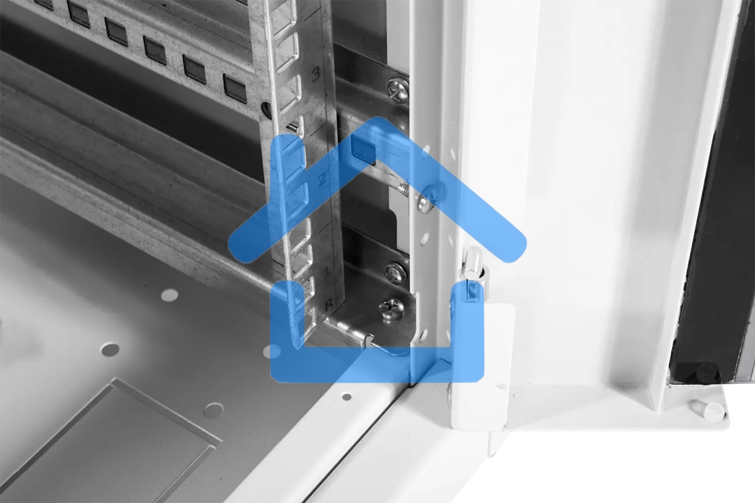 Шкаф телекоммуникационный напольный ЭКОНОМ 18U (600 × 800) дверь стекло, дверь металл