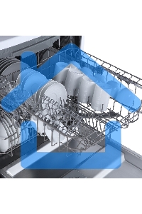 Посудомоечная машина Бирюса DWF-614/6 W, белый, 59.8 см, 14 компл., 49 дБ, класс A++