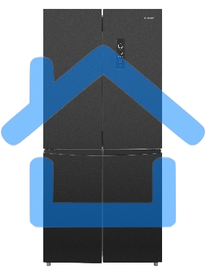 Холодильник Nordfrost RFQ 510 NFB inverter графитовый трехкамерный 286/141л морозилка снизу, No Frost, Side-by-Side
