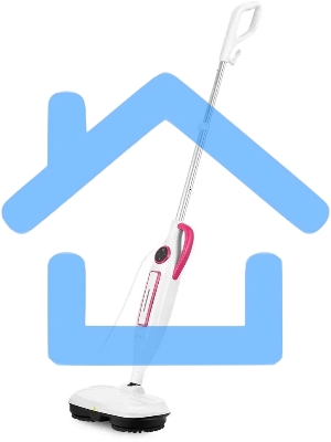 Швабра паровая Kitfort КТ-1096 белый/малиновый