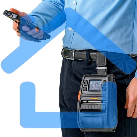 Принтер этикеток мобильный Bixolon XM7-30, 203 dpi, 127 мм/сек, USB, RS-232 (COM порт, Serial), Bluetooth, черный