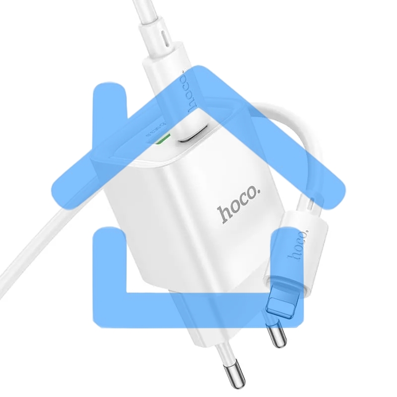Сетевое зарядное устройство HOCO C147Aai 1USB+1Type-C 3.0A QC3.0 PD 20W, White
