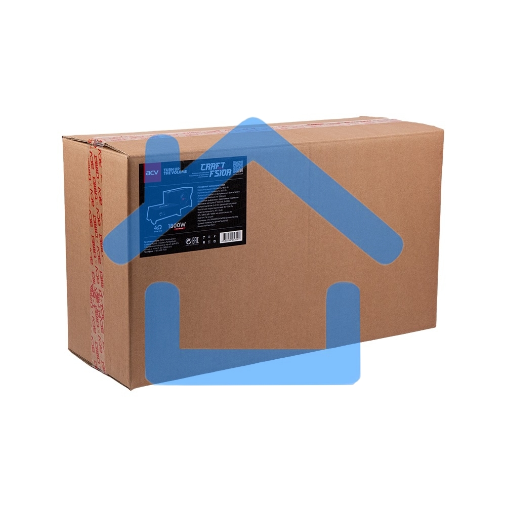 Сабвуфер ACV CRAFT FS10A активный/корпусной плоский/1800Вт/25см/SPL-108дБ/темно-серый