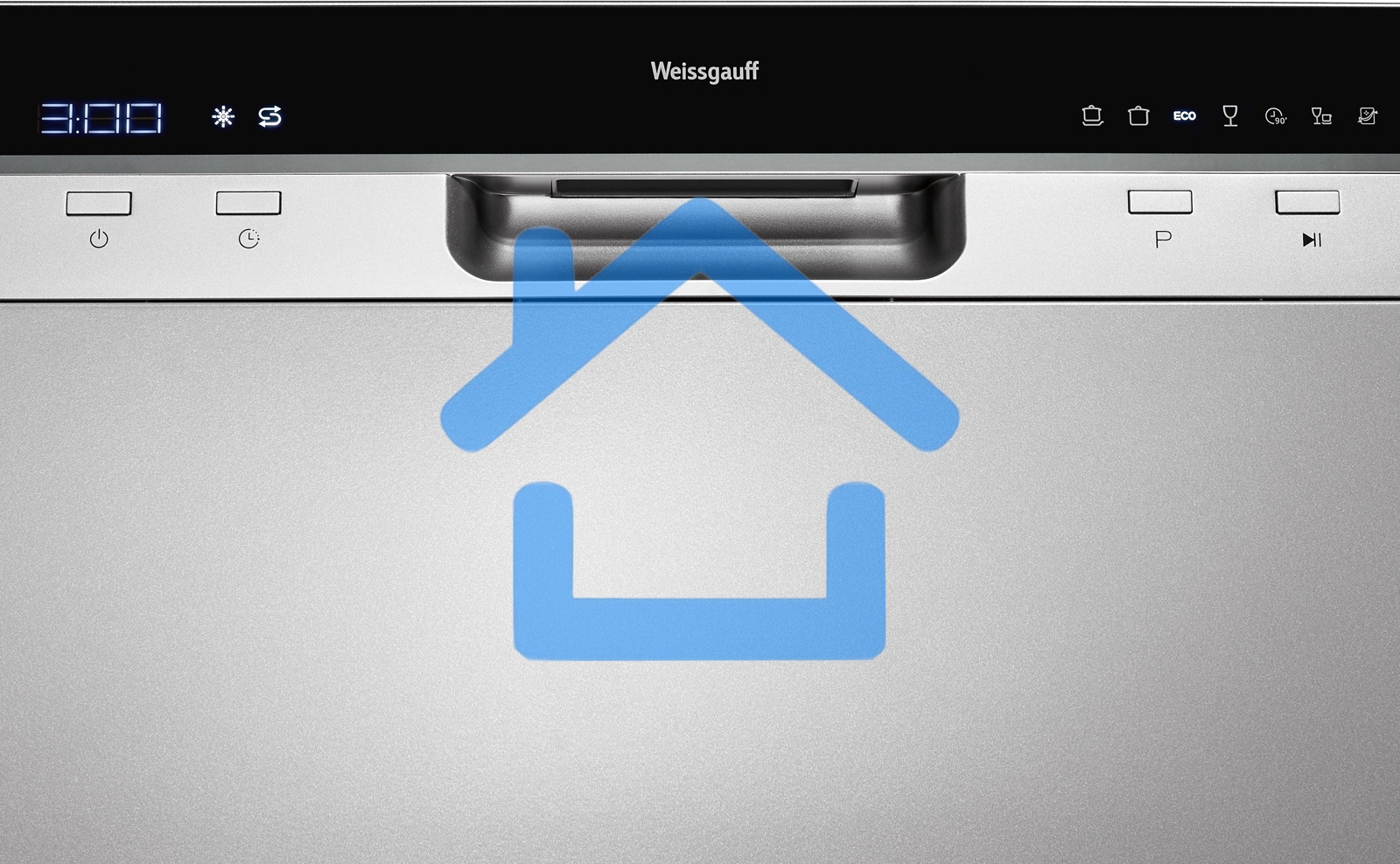 Посудомоечная машина Weissgauff TDW 4017 DS, серебристый/черный, 55 см, 6 компл., 49 дБ, класс A+