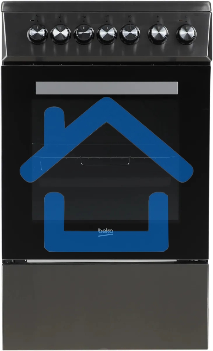 Плита электрическая Beko FSS57100GX серебристый, конфорок 4 шт, духовка 60 л, 50 см x 85 см x 60 см