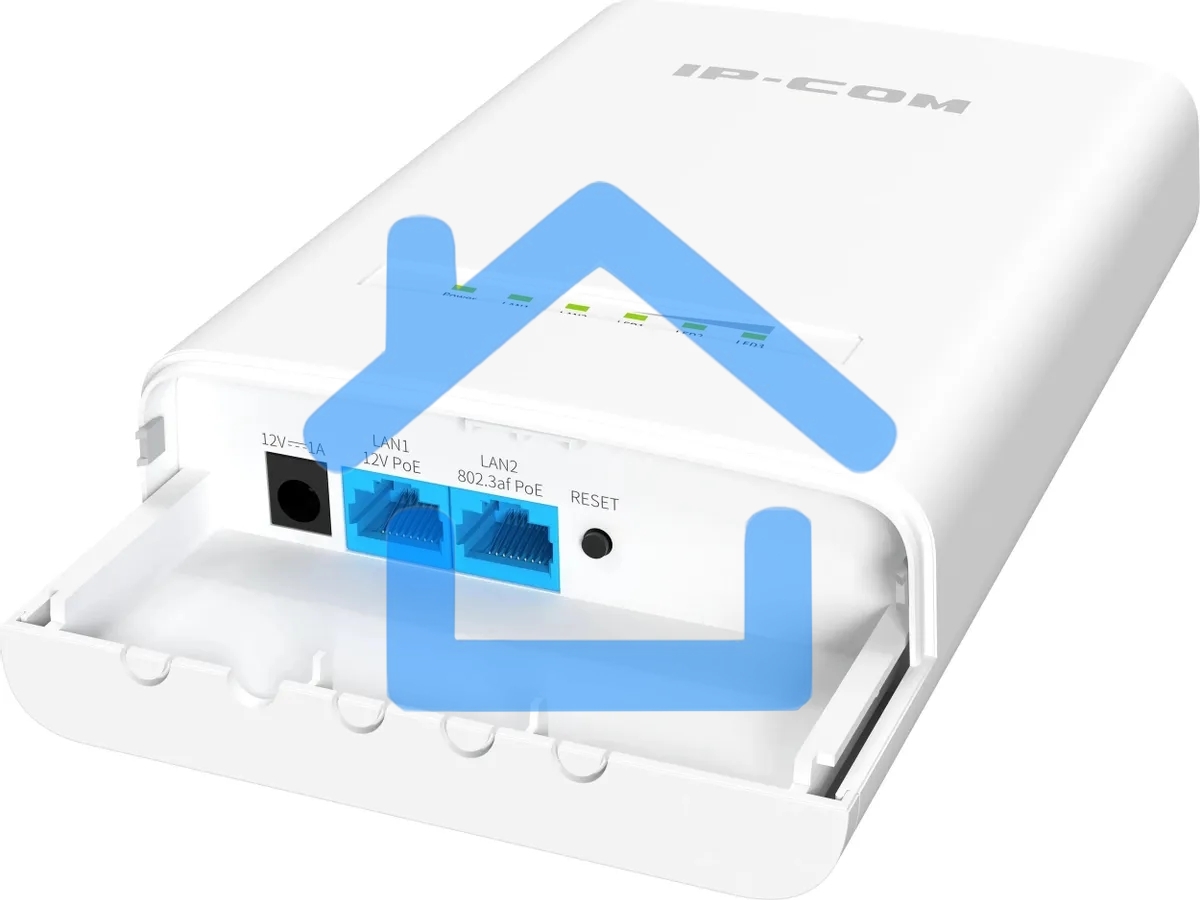 Наружная точка доступа IP-COM CPE12, 5 ГГц, до 867 Мбит/с, IP65, 1х12dbi, PoE, 2х1 Гбит/с, молниезащита 6000В