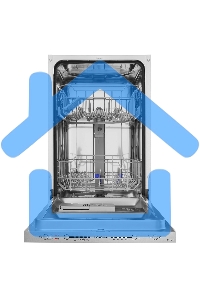 Встраиваемая посудомоечная машина HOMSAIR DW44L-2, серебристый, 44.8 см, 9 компл., 49 дБ, класс A++