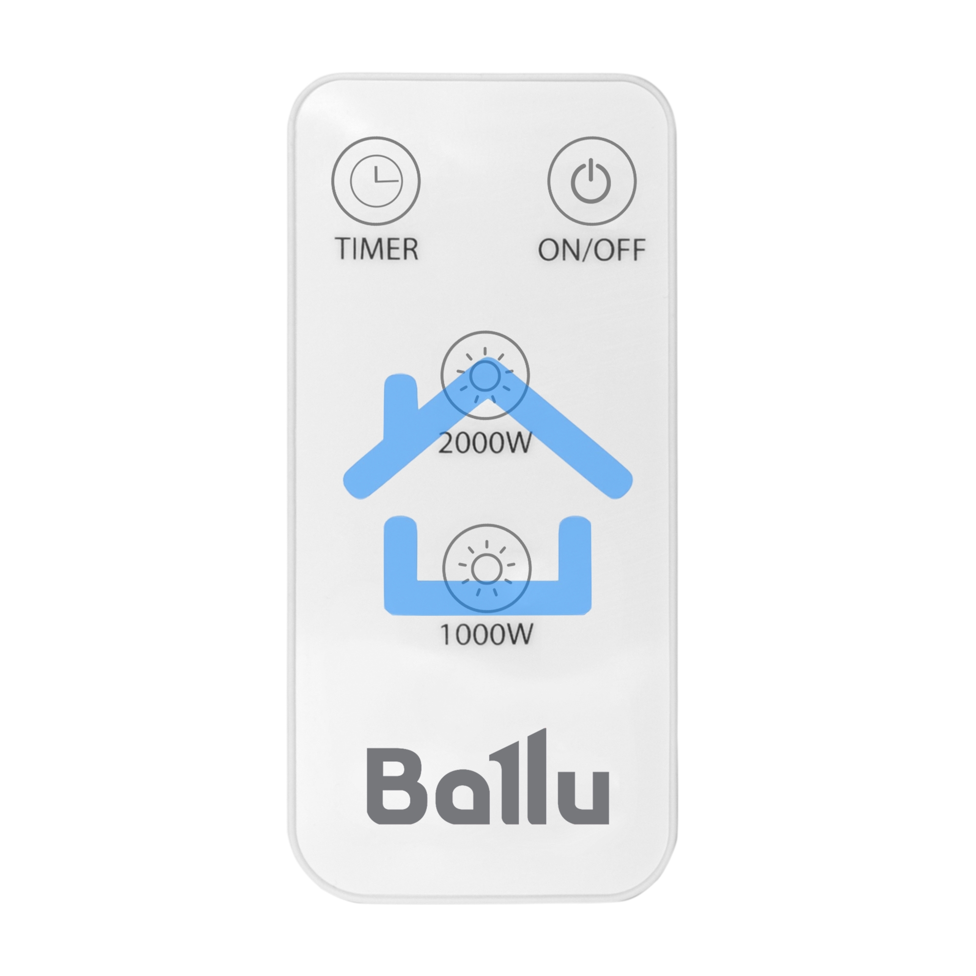 Тепловентилятор Ballu BFH/W-102W, белый, 2000 Вт, 25 м2, таймер