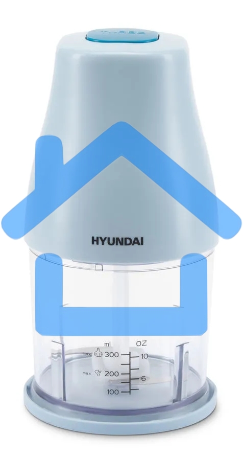 Измельчитель электрический Hyundai HYC-P3118 0.8л. 350Вт голубой/синий