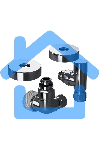 Набор термостатический трехосевой Royal Thermo Design Pro 15мм М30х1,5 (Хром)