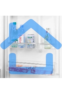 Холодильник Maunfeld MFF200NFWE белый, двухкамерный, 271/106 л, морозилка снизу, Total No Frost