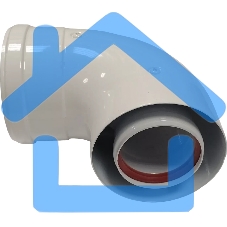 Отвод 90 град. коаксиальный для котлов ECO Classic 60-100 мм