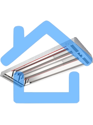 Обогреватель инфракрасный Ballu BIH-T2-4.5 серый, 4500 Вт, 45 м2