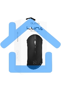 Мышь беспроводная Qumo Office Luna M74 черный, 1600 dpi, радиоканал, USB, кнопки - 6