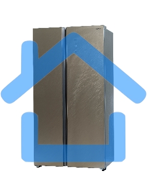 Холодильник Бирюса SBS 541 TGG текстурированное бежевое стекло двухкамерный 343/198 л морозилка слева, NoFrost, Side-by-side