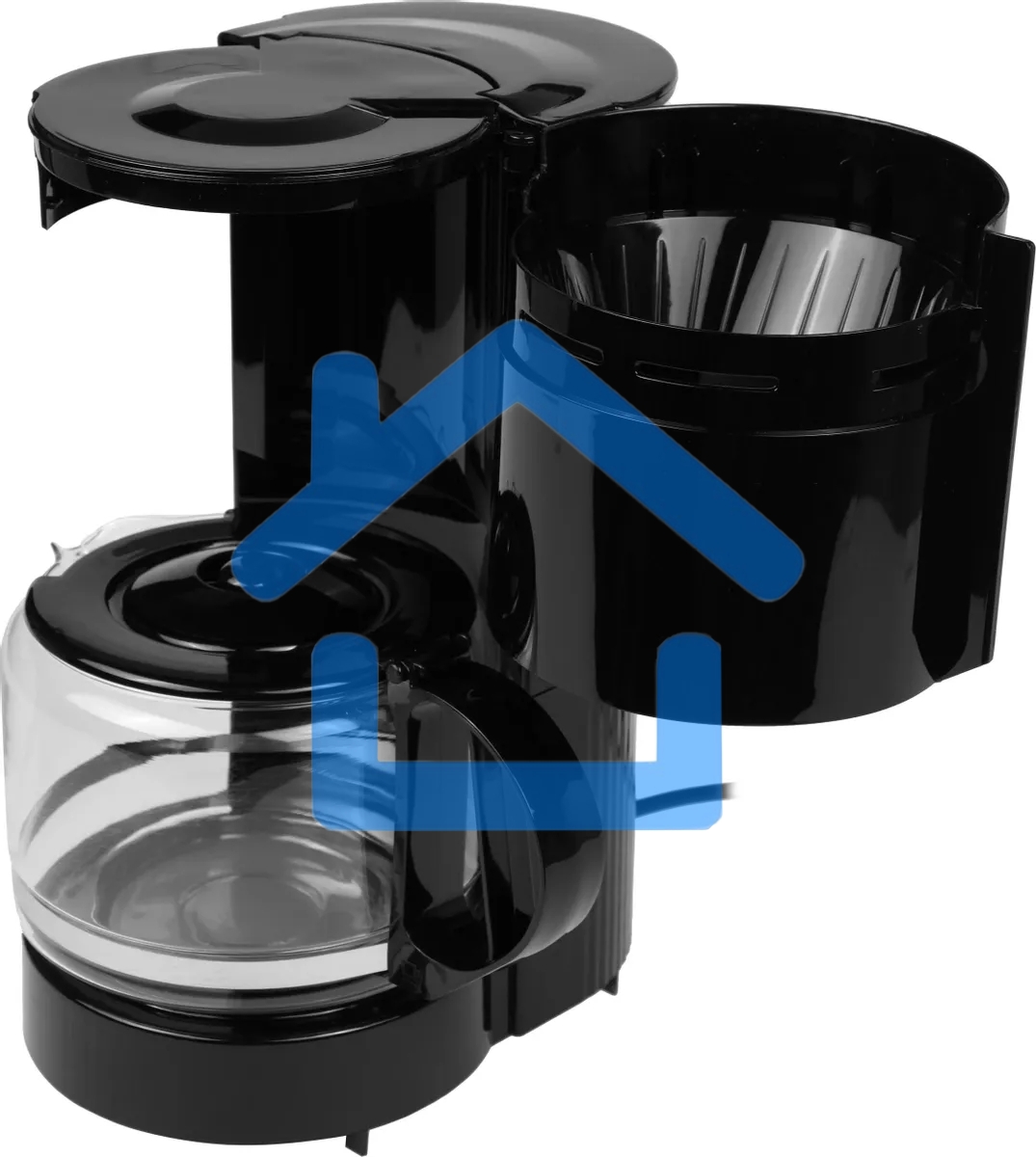 Кофеварка капельная Moulinex FG121811 черный, молотый, 1.1 л, 800 Вт.
