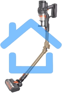 Пылесос вертикальный LEX LXVCS 7071 оранжевый, питание от аккумулятора, 196 Вт, уборка сухая, пылесборник 0.8 л, работа от АКБ max 40 мин