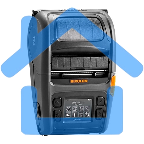 Принтер этикеток мобильный Bixolon XM7-30, 203 dpi, 127 мм/сек, USB, RS-232 (COM порт, Serial), Bluetooth, черный
