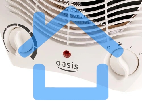 Тепловентилятор Oasis SB-20R белый, 2000 Вт, 20 м2