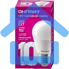 Лампа светодиодная ОНЛАЙТ 61969 OLL-G45-10-230-4K-E27