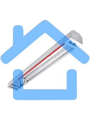 Обогреватель инфракрасный Ballu BIH-T2-1.5 серый, 1500 Вт, 15 м2