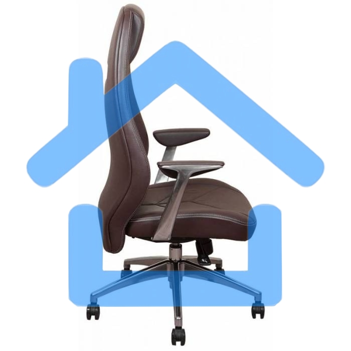 Кресло руководителя Бюрократ _Zen/Brown коричневый, кожа, крестовина алюминий