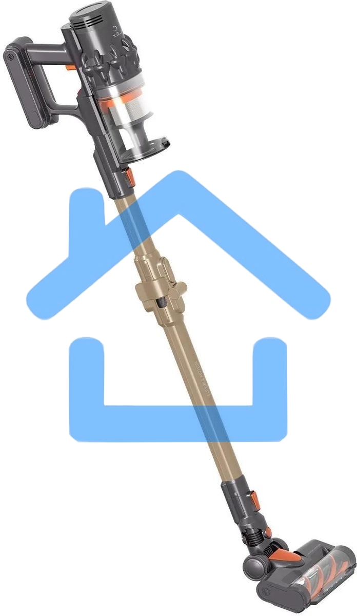 Пылесос вертикальный LEX LXVCS 7071 оранжевый, питание от аккумулятора, 196 Вт, уборка сухая, пылесборник 0.8 л, работа от АКБ max 40 мин