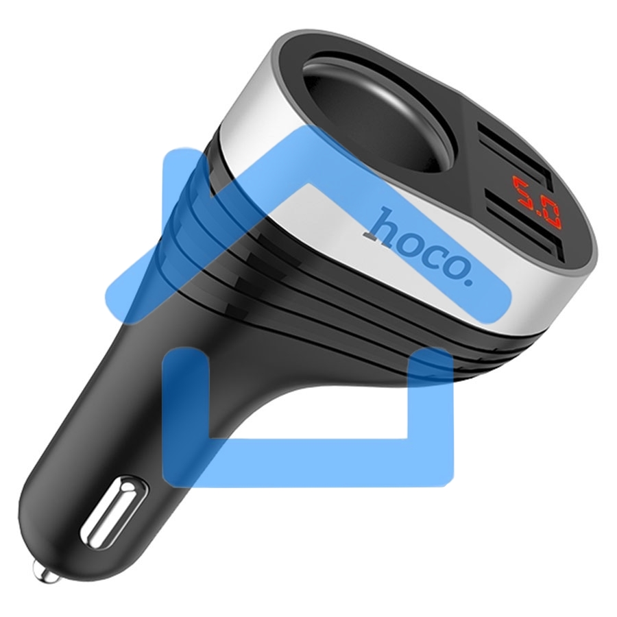 Автомобильная зарядка HOCO Z29 Regal, 2xUSB + прикуриватель, 3.1A, 96W, черный