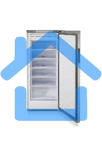 Морозильная камера Бирюса Б-M6046SN, металлик, 200л, 6 ящиков