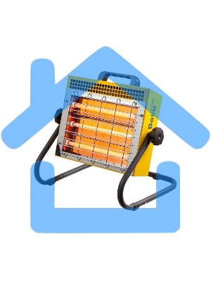 Обогреватель инфракрасный Ballu BIH-LM-1.5-R желтый, кварцевый, 1500 Вт, 25 м2