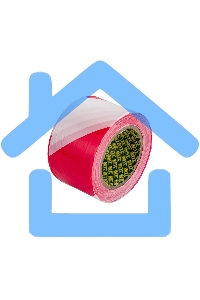 Лента сигнальная Fit 11854 70 ммх200 м красно-белая