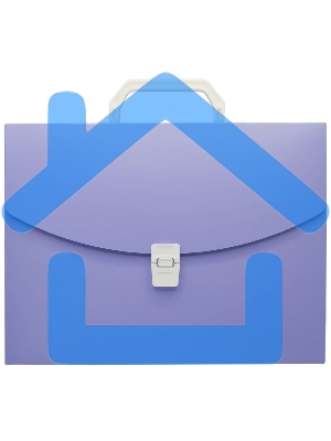 Папка-портфель Бюрократ Pastel PASTPP01VIO 1 отделение, A4, пластик, 0.7мм, фиолетовый