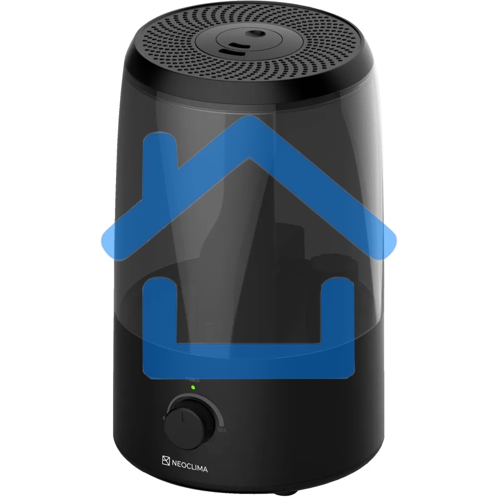 Увлажнитель воздуха ультразвуковой Neoclima ONYX 3.5L черный, объем 3.5л, механика