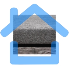 Банкетка ЗМИ Торонто 23S каркас черный,сиденье сер БТ23СЧС