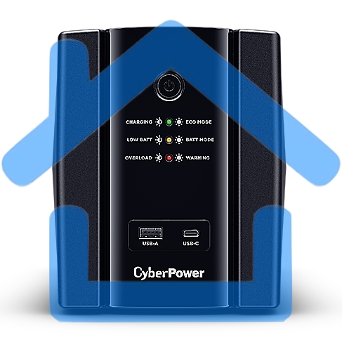 Источник бесперебойного питания CyberPower UT1500EG Line-Interactive 1500VA/900W USB/RJ11/45/USB charger A/C