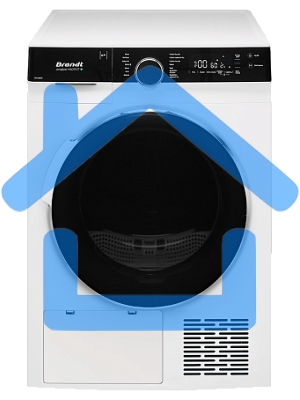 Сушильная машина BRANDT WFB106QWE белый, 10 кг, сушка - конденсационная, программ - 14, 59.5 x 84.5 x 67.5 см