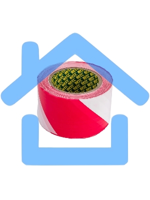 Лента сигнальная Fit 11854 70 ммх200 м красно-белая